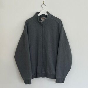 LL Bean Katahdin Iron Works Full Zip Sherpa Lined Sweatshirt Gray XXL Gorpcore